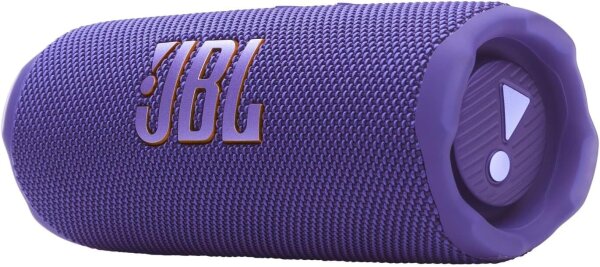JBL Flip 7, portable Bluetooth speaker, purple, 16h battery life, IP68 water/dust/shock resistant, JBL Pro Sound, AI Boost, Auracast multi-speaker