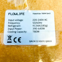 Flowlife Flowchiller 780W Gen2 Luftkühler, 220–240 V AC, 390–640 W, 51x37x49 cm, schwarz