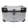 Aluminium Motorrad-Topcase Modell 130, 9 kg, 62x46x39 cm, abschließbar, wasserdicht, inkl. Befestigung & Innenfutter, silber/schwarz