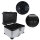 Aluminium Motorrad-Topcase Modell 130, 9 kg, 62x46x39 cm, abschließbar, wasserdicht, inkl. Befestigung & Innenfutter, silber/schwarz