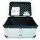 Aluminium Motorrad-Topcase Modell 130, 9 kg, 62x46x39 cm, abschließbar, wasserdicht, inkl. Befestigung & Innenfutter, silber/schwarz