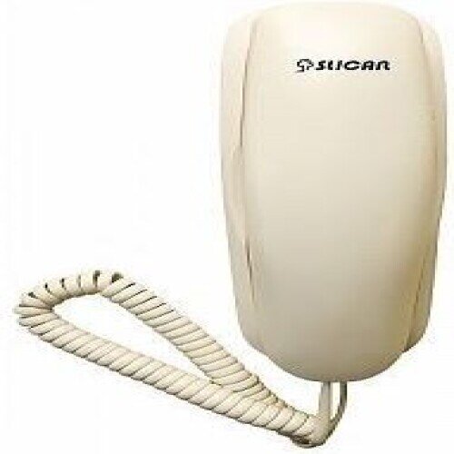 Slican XL-102 analoges Schnurtelefon, cremeweiß, mit Hörerkabel und Bedienungsanleitung