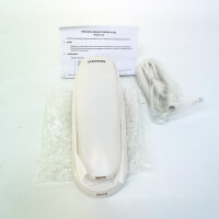 Slican XL-102 analoges Schnurtelefon, cremeweiß, mit Hörerkabel und Bedienungsanleitung