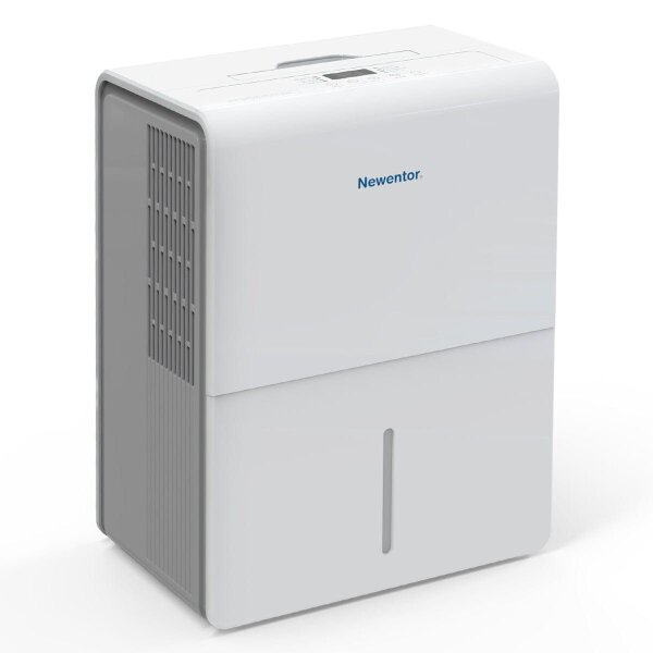 Newentor ND-25LS Luftentfeuchter, 25 l/Tag, 290 W, 3,4-l-Tank, Dauerbetrieb, Feuchtigkeitskontrolle, Kindersicherung, weiß