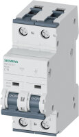 Siemens 5SY52107 miniature circuit breaker, 2-pole, C10,...