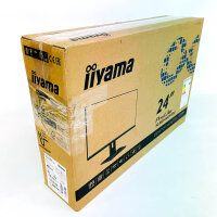iiyama ProLite XUB2463HSU-B1 Monitor, 23,8 Zoll, Full-HD IPS, 100 Hz, HDMI/DP/USB 3.2, höhenverstellbar, Pivot, FreeSync, Slim-Design, Schwarz