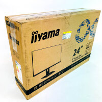 iiyama ProLite XUB2463HSU-B1 Monitor, 23,8 Zoll, Full-HD IPS, 100 Hz, HDMI/DP/USB 3.2, höhenverstellbar, Pivot, FreeSync, Slim-Design, Schwarz