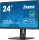 iiyama ProLite XUB2463HSU-B1 Monitor, 23,8 Zoll, Full-HD IPS, 100 Hz, HDMI/DP/USB 3.2, höhenverstellbar, Pivot, FreeSync, Slim-Design, Schwarz