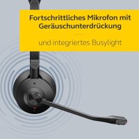 Jabra Engage 75 SE Mono Headset, wireless, headband cushion, base station, USB-C/USB-A cable, desk phone cable, power adapter, instruction manual