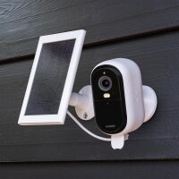 Arlo solar panel, white, weatherproof, compatible with Arlo Essential 2/XL Gen 2 security cameras, 24/7 charging function for outdoor use