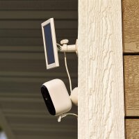 Arlo solar panel, white, weatherproof, compatible with Arlo Essential 2/XL Gen 2 security cameras, 24/7 charging function for outdoor use
