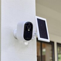 Arlo solar panel, white, weatherproof, compatible with Arlo Essential 2/XL Gen 2 security cameras, 24/7 charging function for outdoor use