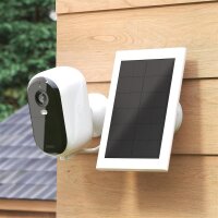 Arlo solar panel, white, weatherproof, compatible with Arlo Essential 2/XL Gen 2 security cameras, 24/7 charging function for outdoor use