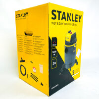 Stanley SXVC20PTE Industriestaubsauger, 1200 W, Nass-/Trockensauger, 20 Liter, Schwarz/Gelb, Blasfunktion, Zubehörset