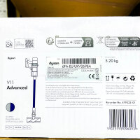 Dyson V11 Advanced, kabelloser Staubsauger, 200 Airwatts, 660W, 25,2V, 60 Min Laufzeit, Anti-Haar-Verwicklung, Hand- & Bodenstaubsauger, Nickel/Lila