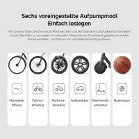 Xiaomi Portable Electric Air Compressor 2, tragbarer Luftkompressor, 150 PSI, 6 Modi, Auto-Stopp, LED, USB-C, für bis zu 10 Reifen