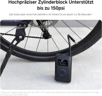 Xiaomi Portable Electric Air Compressor 2, tragbarer Luftkompressor, 150 PSI, 6 Modi, Auto-Stopp, LED, USB-C, für bis zu 10 Reifen