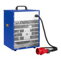 MSW Motor Technics 10060843 Electric Construction Heater, 9000 W, 400 V, rectangular fan heater, 3 speeds, ideal for drying plastered walls