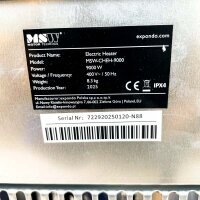 MSW Motor Technics 10060843 Electric Construction Heater, 9000 W, 400 V, rectangular fan heater, 3 speeds, ideal for drying plastered walls