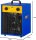MSW Motor Technics 10060843 Electric Construction Heater, 9000 W, 400 V, rectangular fan heater, 3 speeds, ideal for drying plastered walls