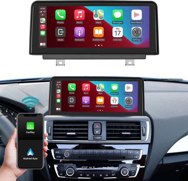 Ninetom 12.3" IPS Touch Car Radio for BMW 1 Series/2 Series F20 F21 F22 F23 2011–2016, GPS, Wireless CarPlay, Android Auto, DSP
