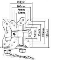 Maclean Brackets MC-720 Mini PC Mount, 17-70mm, Universal, Slim, up to 5kg, for Mini Computers and CPUs