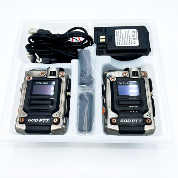 GOD PTT M, 4G LTE Network Walkie-Talkie, Digital PoC Radio, Intercom Set, incl. Accessories