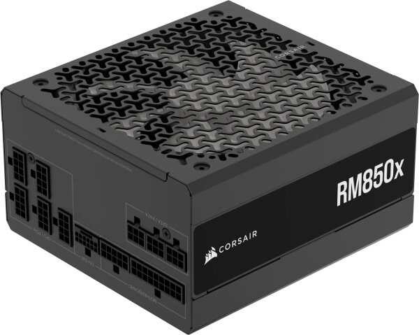CORSAIR RM850x ATX 3.1 Power Supply, 850W, Fully Modular, PCIe 5.1, Quiet Operation, Zero RPM Fans, Cybenetics Gold, 12V-2x6, Black