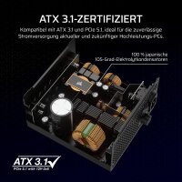 CORSAIR RM850x ATX 3.1 Power Supply, 850W, Fully Modular, PCIe 5.1, Quiet Operation, Zero RPM Fans, Cybenetics Gold, 12V-2x6, Black