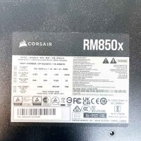 CORSAIR RM850x ATX 3.1 Power Supply, 850W, Fully Modular, PCIe 5.1, Quiet Operation, Zero RPM Fans, Cybenetics Gold, 12V-2x6, Black
