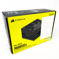 CORSAIR RM850x ATX 3.1 Power Supply, 850W, Fully Modular, PCIe 5.1, Quiet Operation, Zero RPM Fans, Cybenetics Gold, 12V-2x6, Black