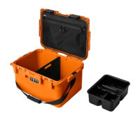 YETI LoadOut GoBox 30 King Crab Orange, robust equipment case, waterproof transport box for accessories, versatile use