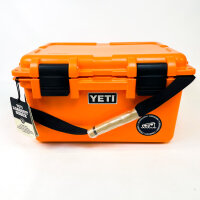 YETI LoadOut GoBox 30 King Crab Orange, robust equipment case, waterproof transport box for accessories, versatile use