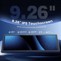 Krunia 9,26" Wireless CarPlay Display, tragbar, Apple CarPlay/Android Auto, Rückfahrkamera, Bluetooth 5.0, GPS, FM, Sprachsteuerung