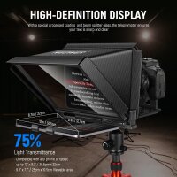 NEEWER X12 Teleprompter, 14 inch, remote control, adjustable beam splitter glass, 75% light transmission
