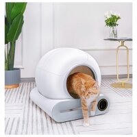 Petlux V2, automatic cat litter box, 52x48x50 cm, self-cleaning, app-controlled, electronic odor filter, white