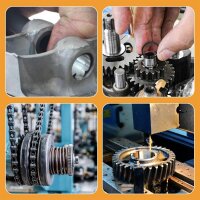 VIGRUE Snap Ring Assortment, 500-piece, 21 sizes, E-clips & external snap rings M4–M28, carbon steel, with box