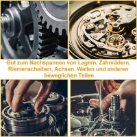 VIGRUE Snap Ring Assortment, 500-piece, 21 sizes, E-clips & external snap rings M4–M28, carbon steel, with box