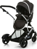 Hauck Duett 2, twin stroller, double seat, reversible seats, removable second seat, height-adjustable handle, black