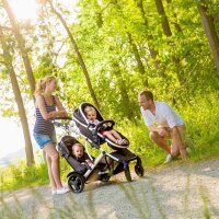 Hauck Duett 2, twin stroller, double seat, reversible seats, removable second seat, height-adjustable handle, black