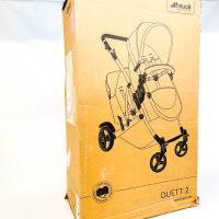 Hauck Duett 2, twin stroller, double seat, reversible seats, removable second seat, height-adjustable handle, black