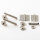 Karl Hoffmann Rock door handle set, 2 pieces, round rosettes, knurled handle, incl. mounting material, grey