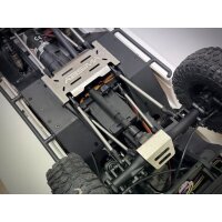 Absima 1231231 Aluminium-Chassis-Schutzset für CR3.4, 4-teilig, RC-Crawler Metall-Schutzplatten, Zubehör