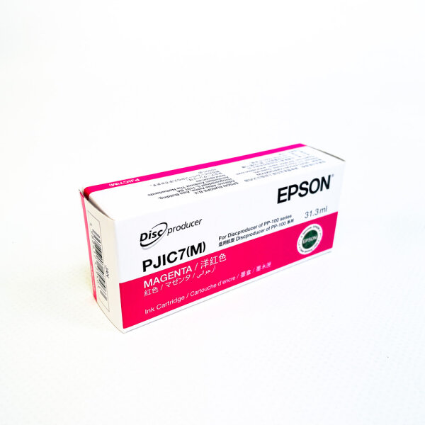 Epson PJIC7(M) ink cartridge, 31.3 ml, magenta, compatible with Discproducer PP-100/PP-50, high-quality printer cartridge