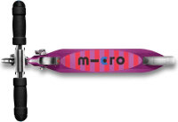 Micro Sprite LED Scooter, lila, Aluminium, LED-Dynamo-Räder, höhenverstellbar 63–95 cm, bis 100 kg, für Kinder & Jugendliche