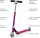 Micro Sprite LED Scooter, lila, Aluminium, LED-Dynamo-Räder, höhenverstellbar 63–95 cm, bis 100 kg, für Kinder & Jugendliche