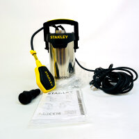 Stanley SXUP750XCE Klarwasser-Tauchpumpe, 750W, 11.000 l/h, 8,5m Förderhöhe, elektrische Pumpe für sauberes Wasser