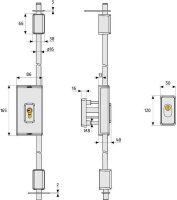 ABUS TSS550 + EC550 Tür-Stangenschloss, weiß,...