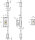ABUS TSS550 + EC550 door bar lock, white, metal, apartment entrance door, cylinder with pull protection, keyed differently, 3 reversible keys