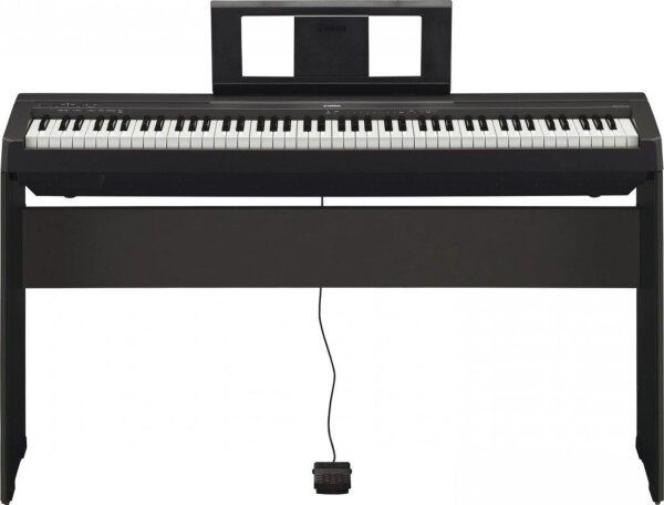 Yamaha P-45B Digitalpiano, 88 Tasten, gewichtete Hammermechanik, schwarz, USB-Anschluss, integrierte Lautsprecher